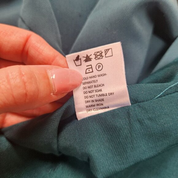 Lovers & Friends Rivera Dress Teal Green Asymmetric Bridesmaids Dress Cocktail S - Picture 8 of 8